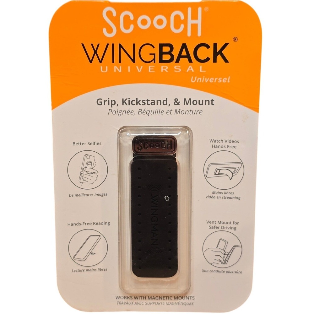 Scooch Wingback Universal Grip,‎ Kickstand & Mount Magnetic for phones